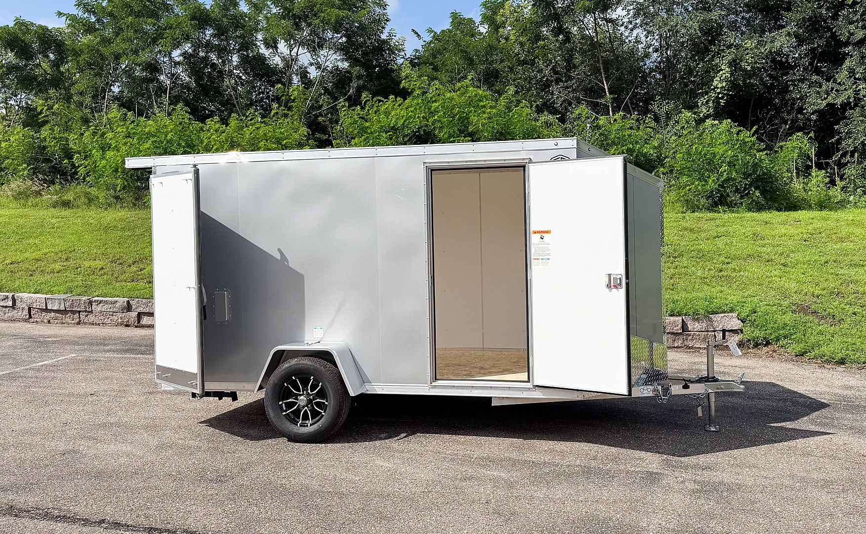 New Lightning 6x12 Enclosed Cargo Trailer - Double Doors!