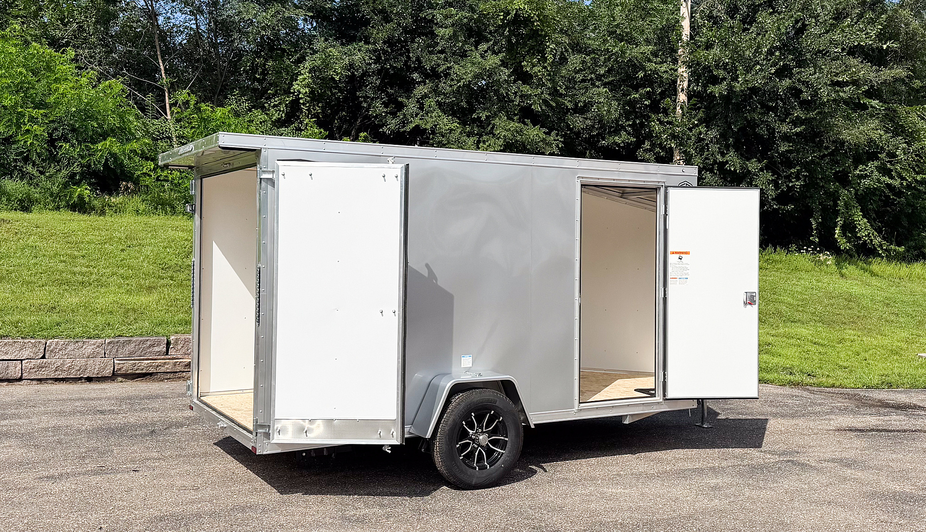 New Lightning 6x12 Enclosed Cargo Trailer - Double Doors!