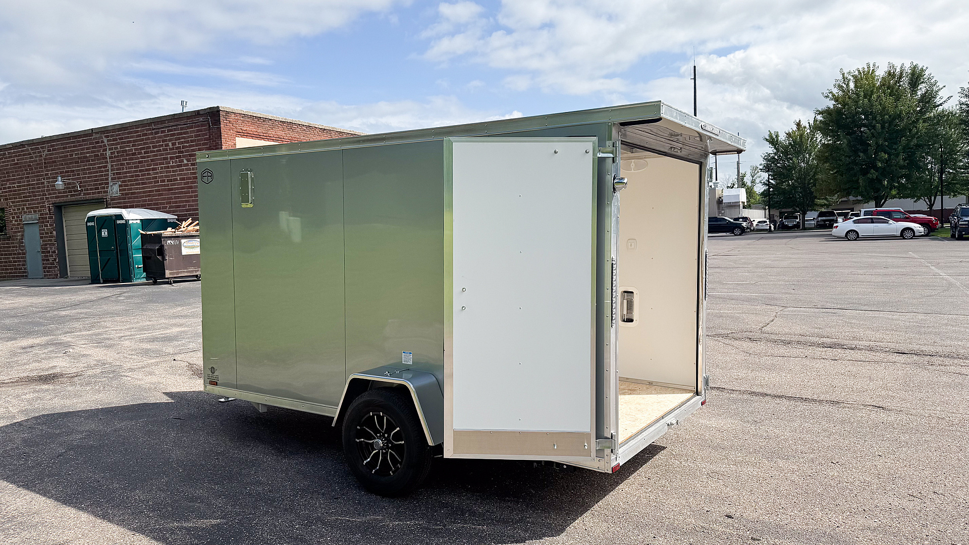 New Lightning 6x12 Enclosed Cargo Trailer - Double Doors!