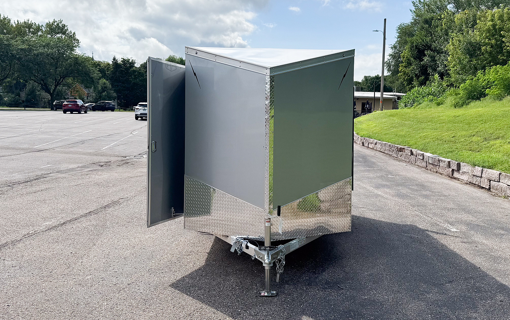 New Lightning 6x12 Enclosed Cargo Trailer - Double Doors!