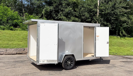 New Lightning 6x12 Enclosed Cargo Trailer - Double Doors!