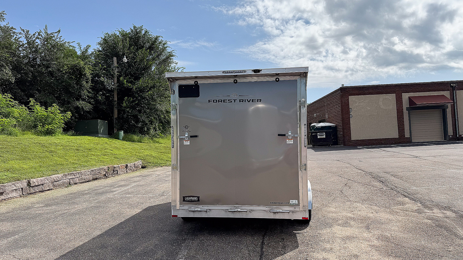 New Lightning 7.5x14 Aluminum Enclosed Trailer - Rear ramp door!