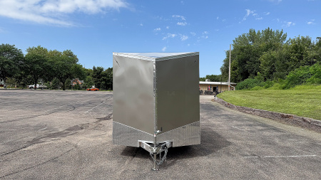 New Lightning 7.5x14 Aluminum Enclosed Trailer - Rear ramp door!