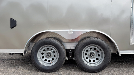 New Lightning 7.5x14 Aluminum Enclosed Trailer - Rear ramp door!