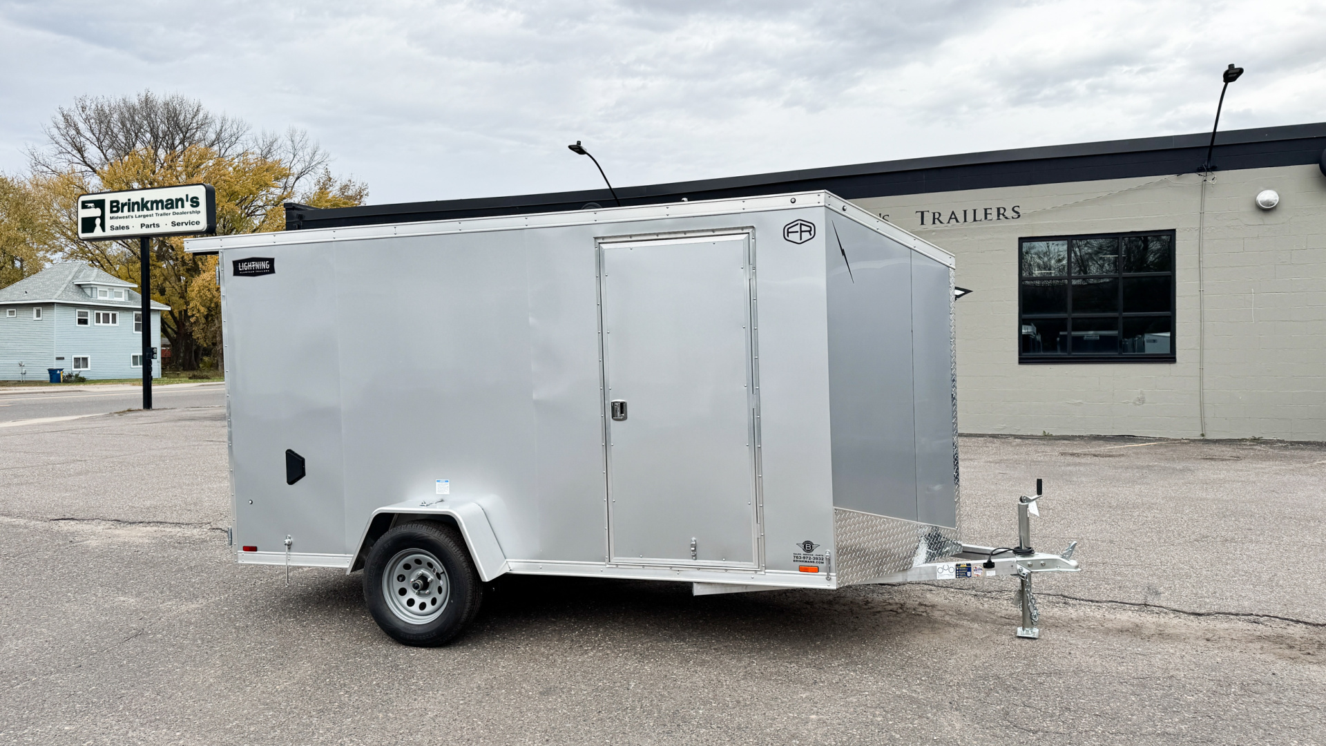 New Lightning 6x12 Enclosed Aluminum Cargo Trailer Double Doors!