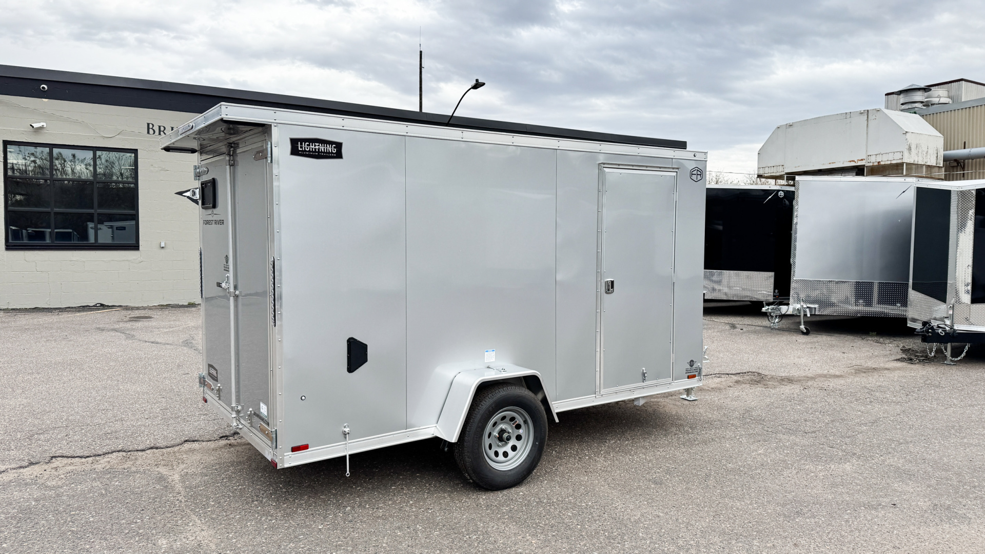 New Lightning 6x12 Enclosed Aluminum Cargo Trailer Double Doors!