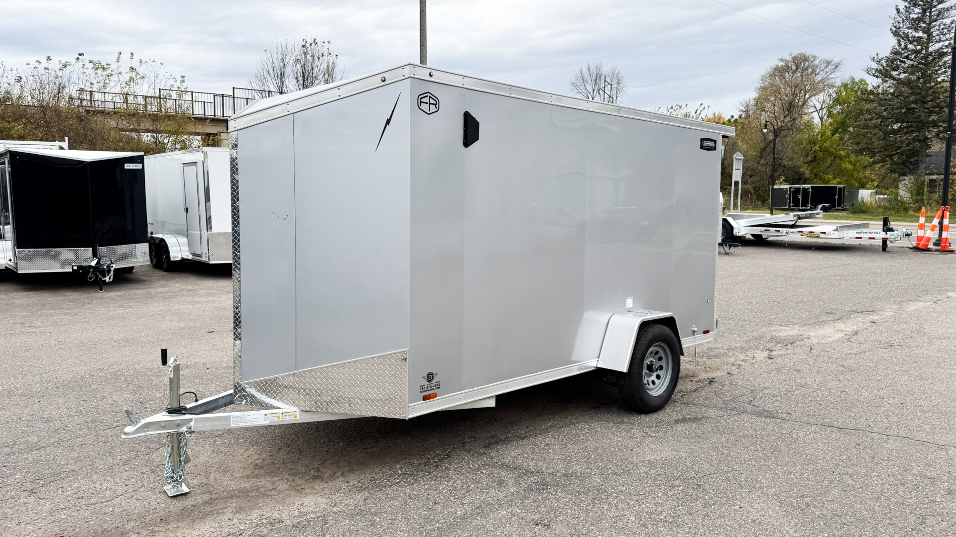 New Lightning 6x12 Enclosed Aluminum Cargo Trailer Double Doors!
