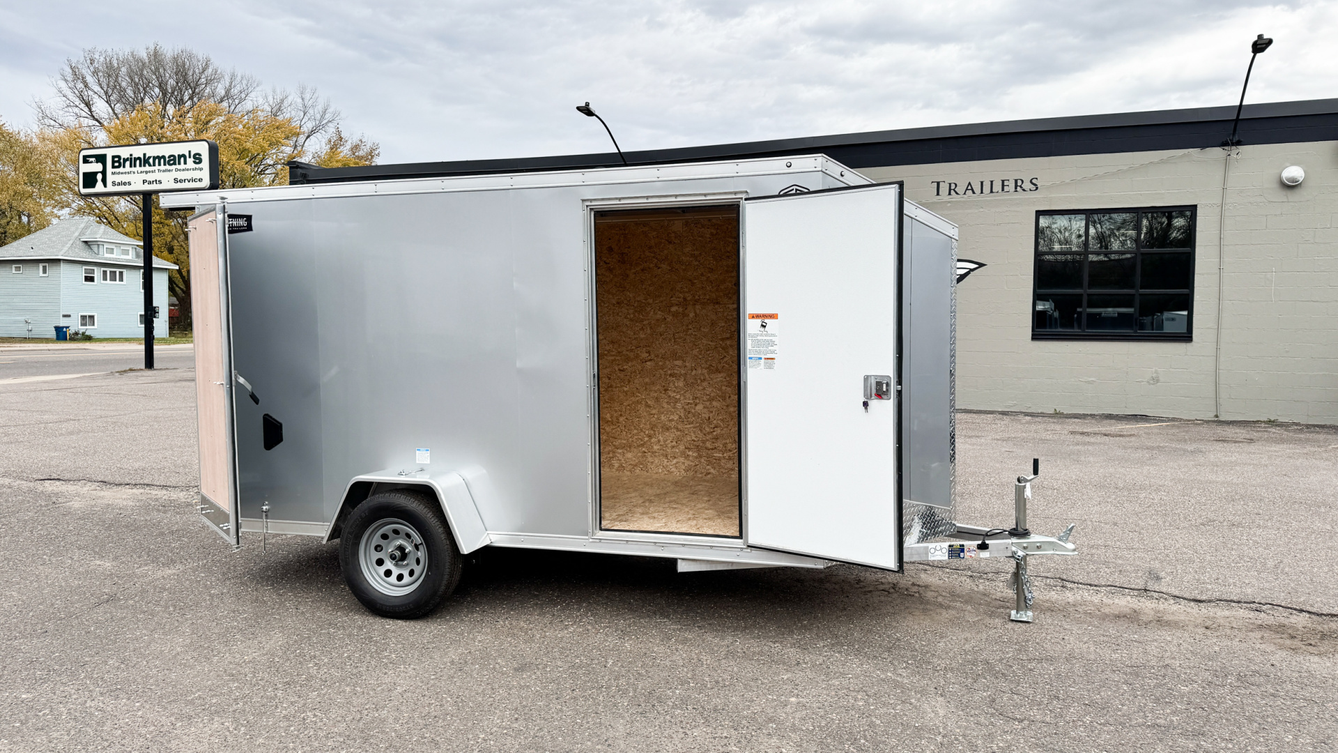 New Lightning 6x12 Enclosed Aluminum Cargo Trailer Double Doors!