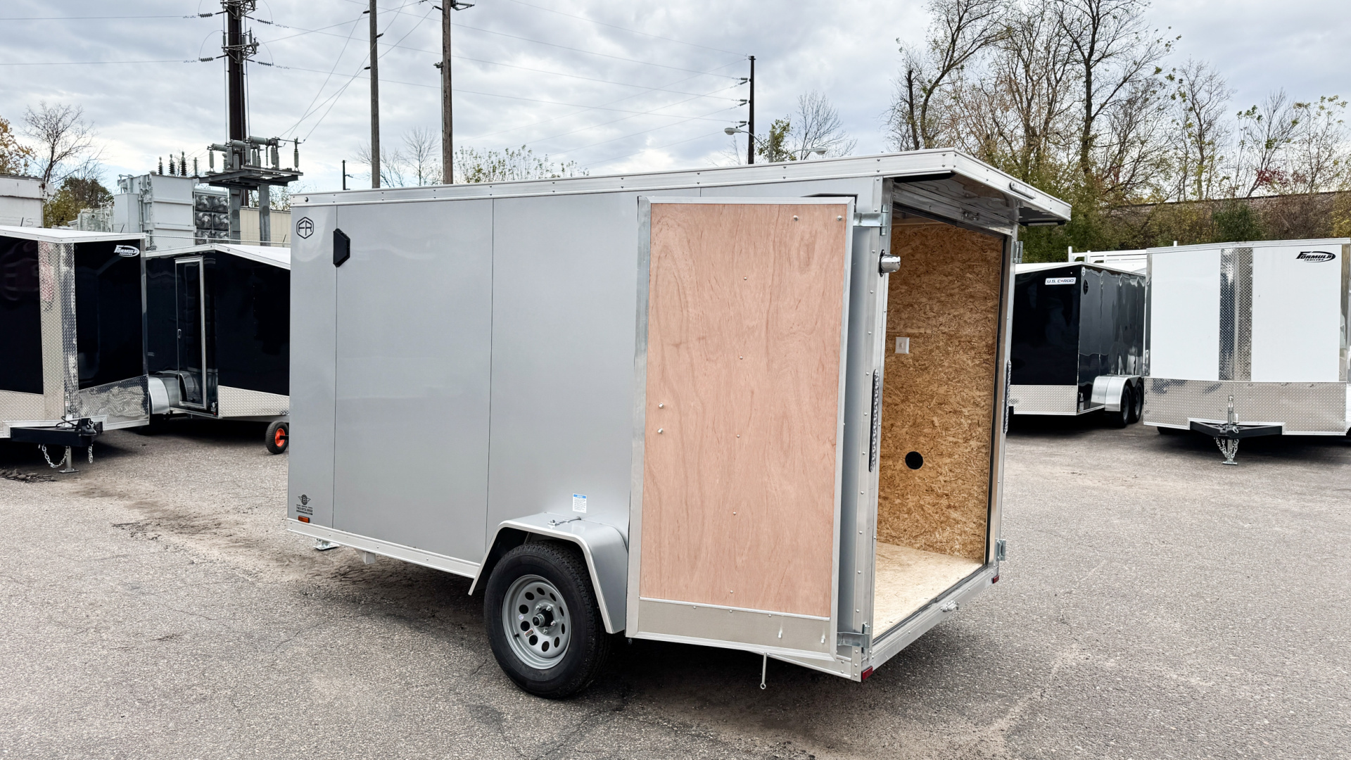 New Lightning 6x12 Enclosed Aluminum Cargo Trailer Double Doors!