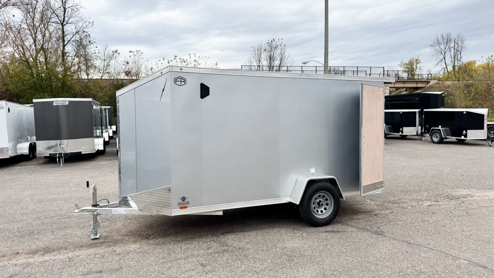 New Lightning 6x12 Enclosed Aluminum Cargo Trailer Double Doors!
