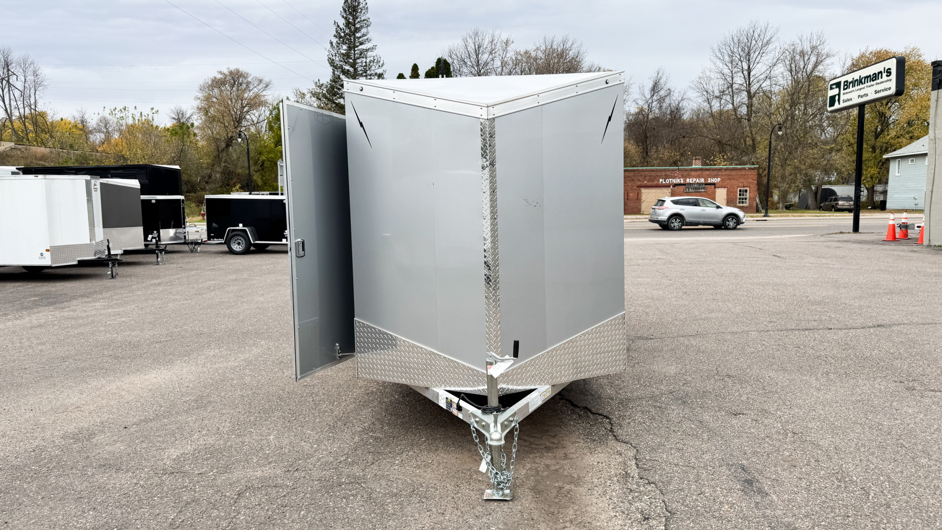 New Lightning 6x12 Enclosed Aluminum Cargo Trailer Double Doors!