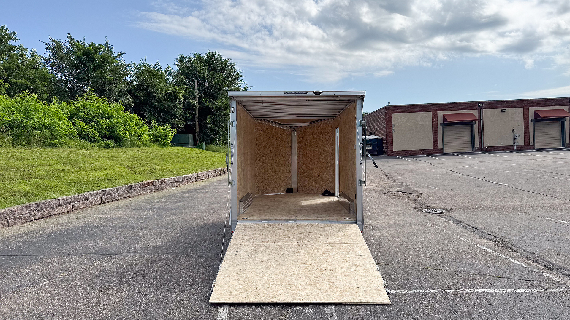New Lightning 7.5x14 Aluminum Enclosed Trailer - Rear ramp door!