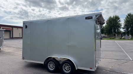 New Lightning 7.5x14 Aluminum Enclosed Trailer - Rear ramp door!