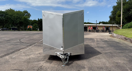 New Lightning 7.5x14 Aluminum Enclosed Trailer - Rear ramp door!