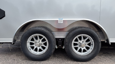 New Lightning 7.5x14 Aluminum Enclosed Trailer - Rear ramp door!