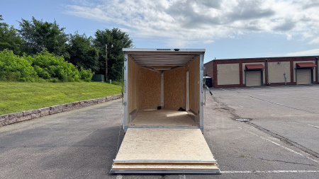 New Lightning 7.5x14 Aluminum Enclosed Trailer - Rear ramp door!