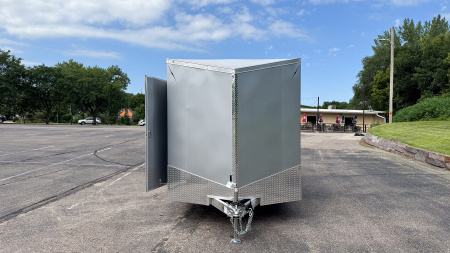 New Lightning 7.5x14 Aluminum Enclosed Trailer - Rear ramp door!