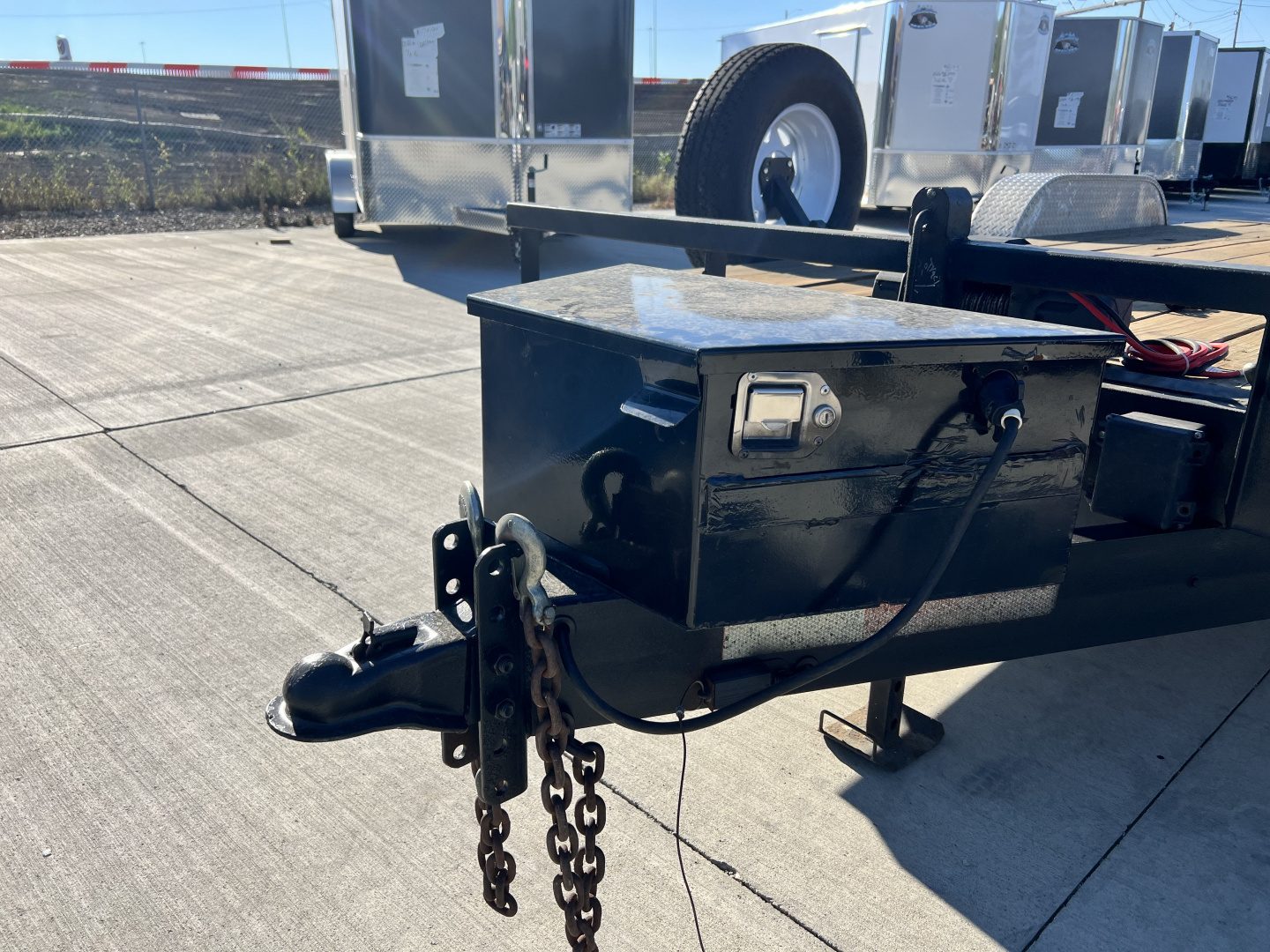Used 2008 Tarnel 18ft Flatbed Trailer 2-5200 lb axles=10K, Slide In Ramps,
