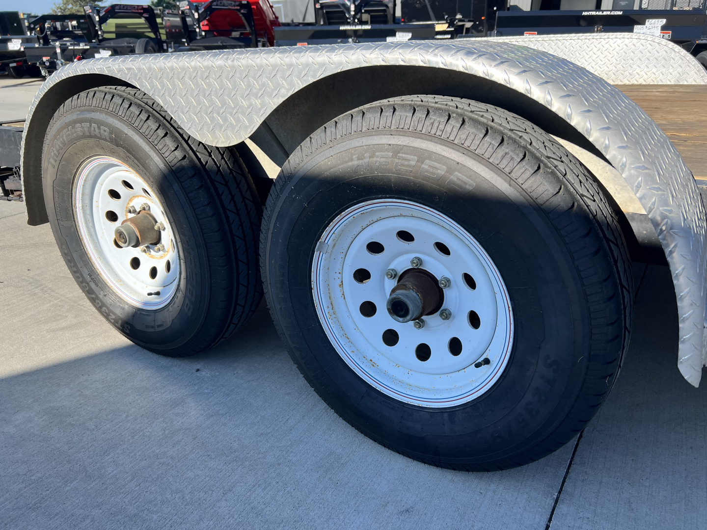 Used 2008 Tarnel 18ft Flatbed Trailer 2-5200 lb axles=10K, Slide In Ramps,