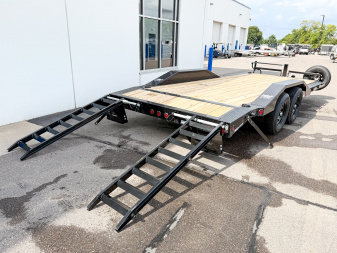 New ETB 102X20 (18+2) 14K WIDE BODY EQUIPMENT TRAILER-BLACK