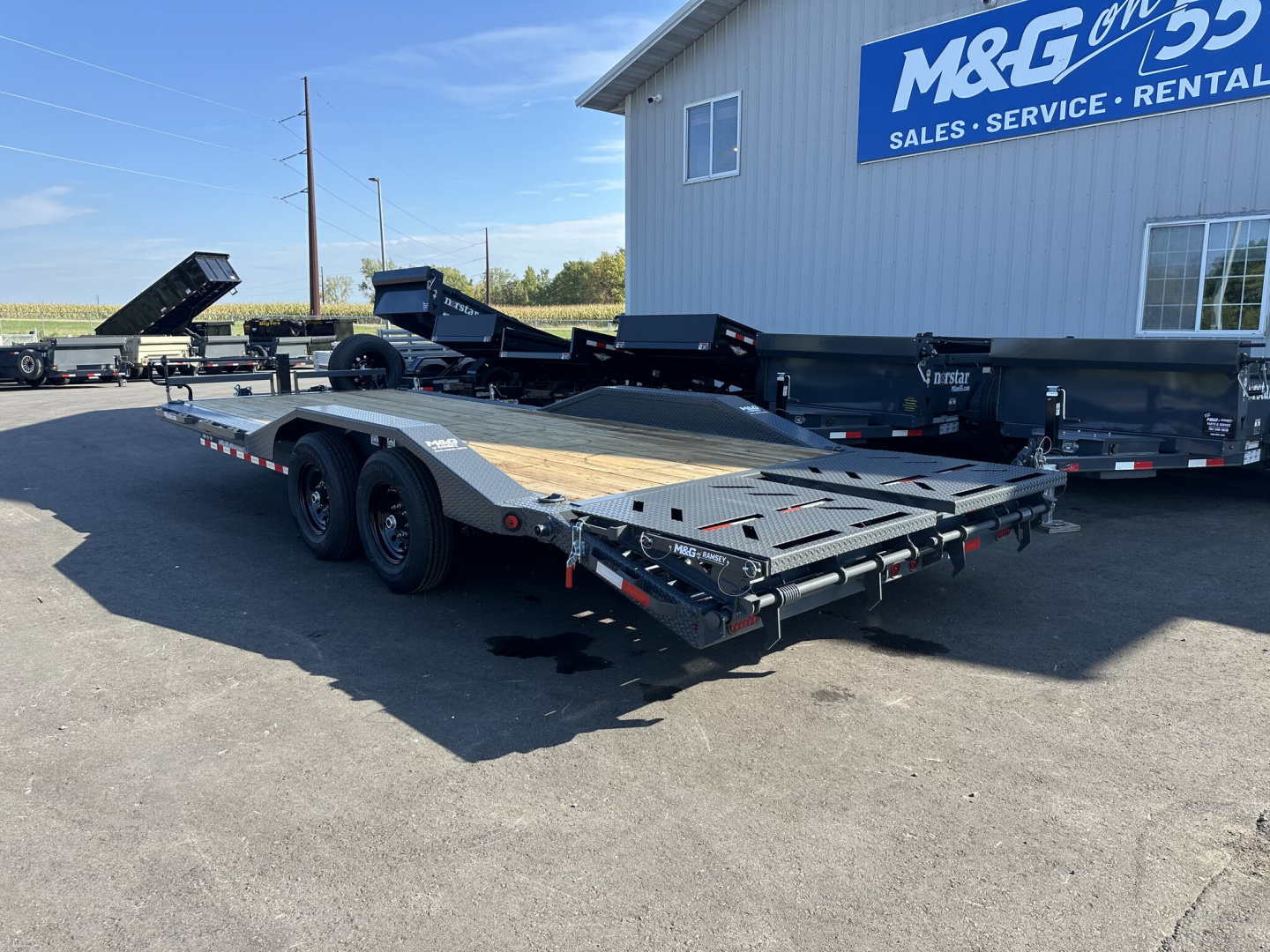 New ETB 102X22 (19+3) 14K WIDE BODY EQUIPMENT TRAILER-GRAY