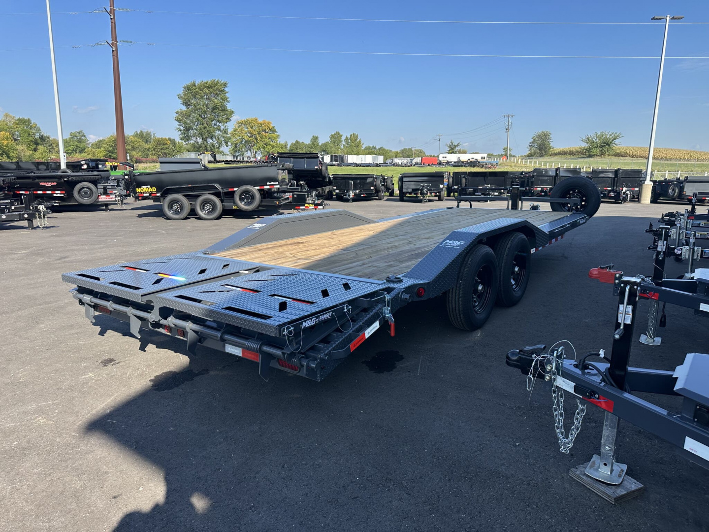 New ETB 102X22 (19+3) 14K WIDE BODY EQUIPMENT TRAILER-GRAY