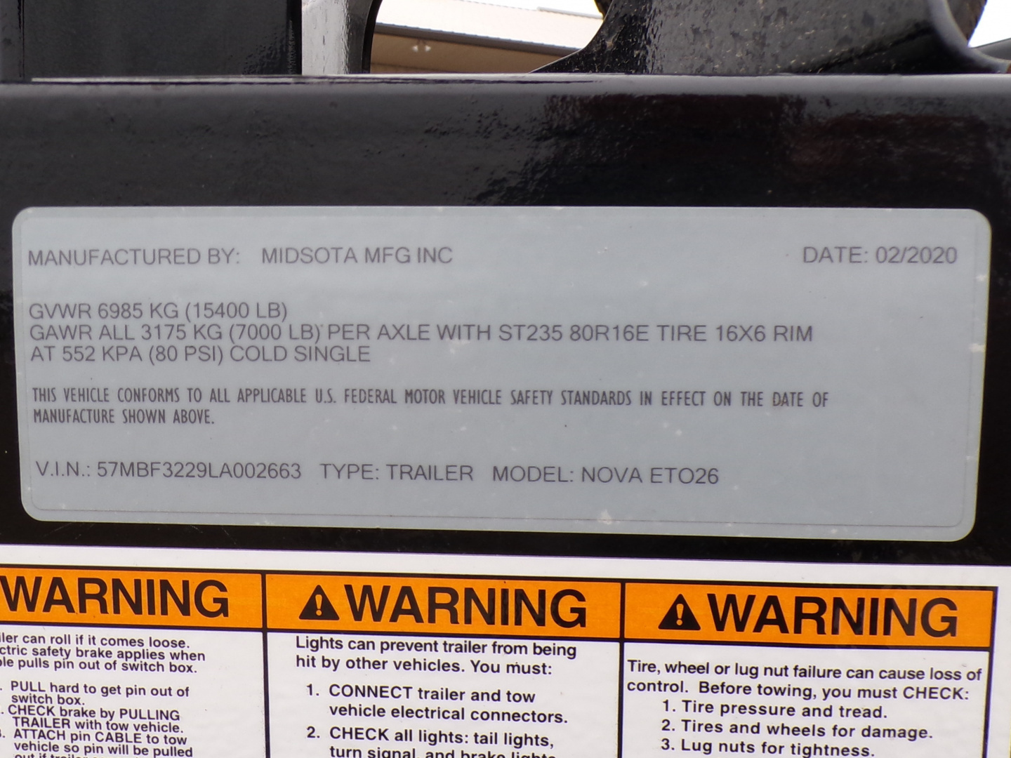 Used 2020 Midsota Nova ETO 26 15.4K Deckover Trailer - 663