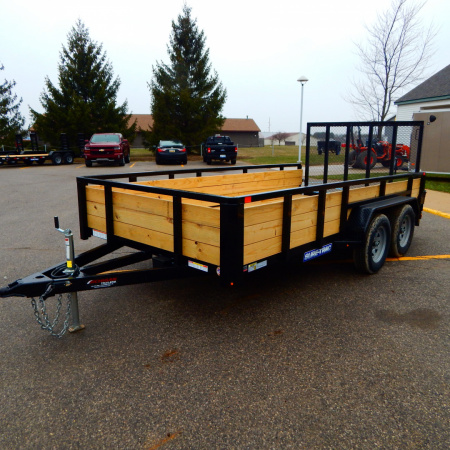 New 2025 Sure-Trac 7x14 7k 3 Board Utility Trailer
