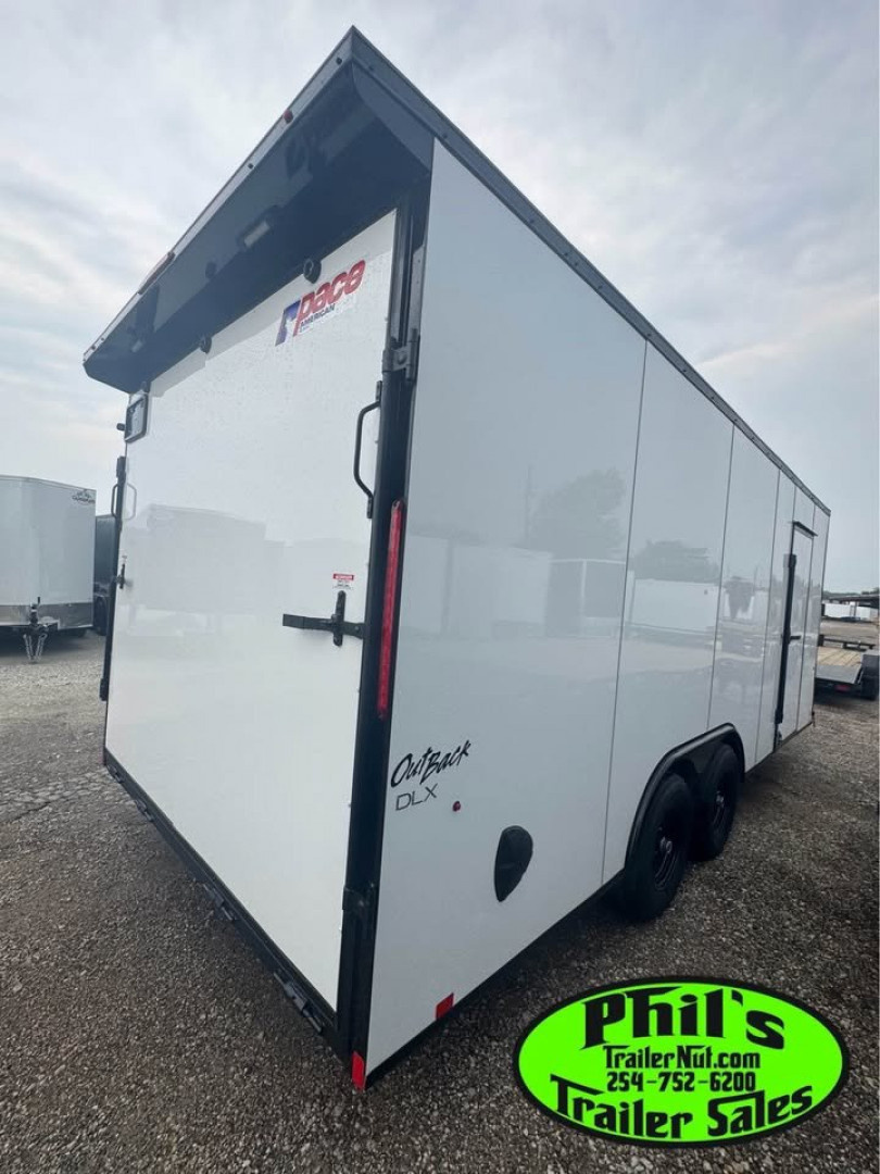 New Pace American 8.5X24 Cargo / Enclosed Trailer UPGRADED .080 SCREWLESS EXTERIOR & REAR WING WITH LOADING LIGHTS!