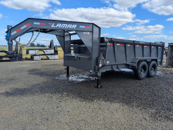 New 2026 LAMAR TRAILERS 83" x 14' - 14k Dump Trailer GOOSENECK 36" SIDES