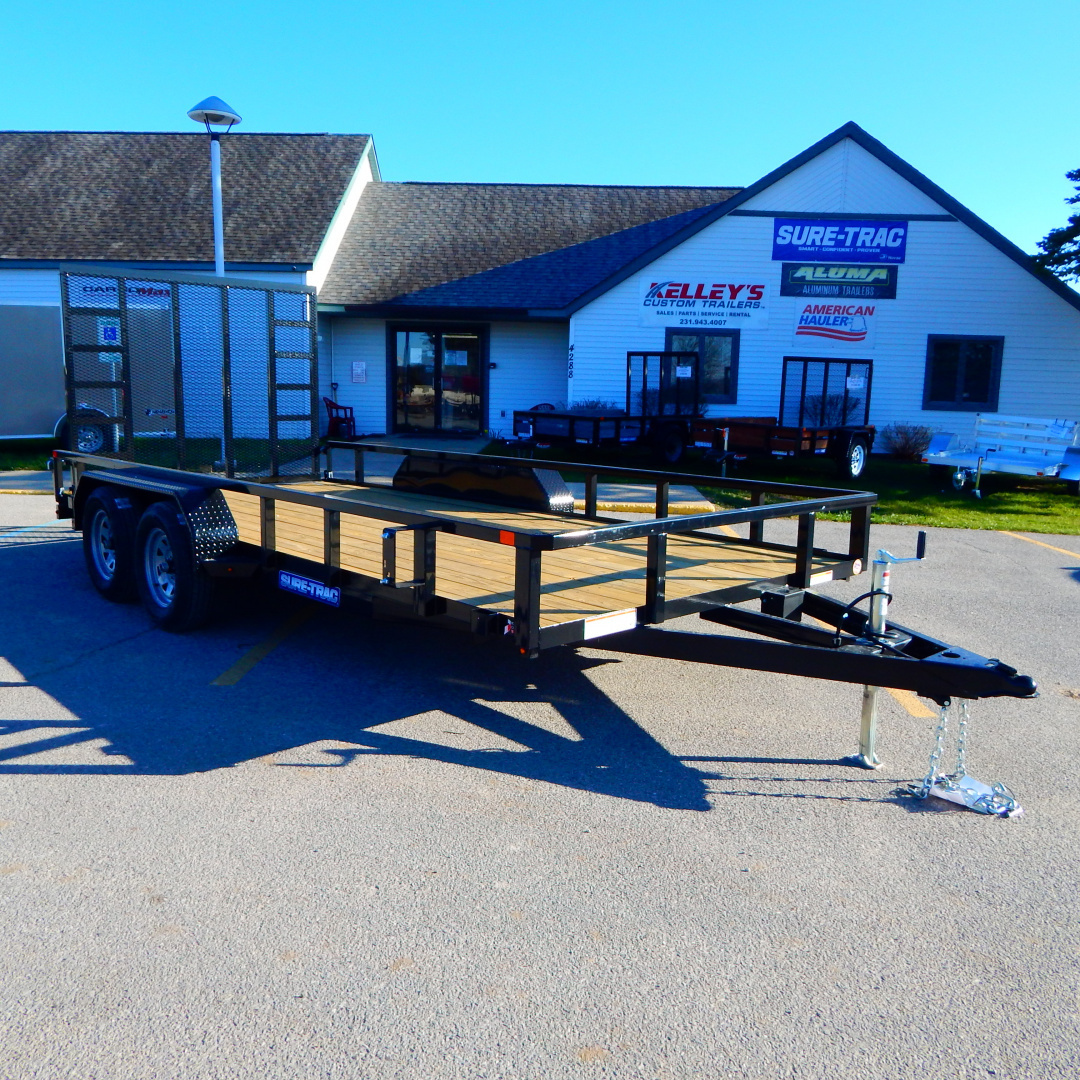 New 2026 Sure-Trac 7x16 7k Tube Top Utility Trailer