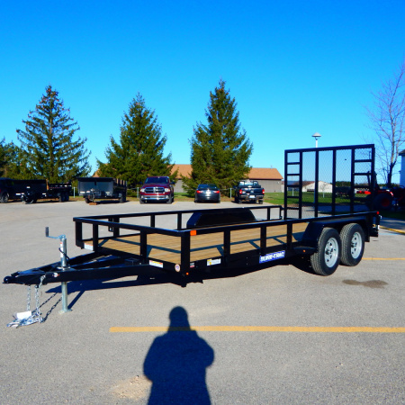 New 2026 Sure-Trac 7x16 7k Tube Top Utility Trailer