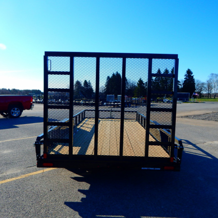 New 2026 Sure-Trac 7x16 7k Tube Top Utility Trailer