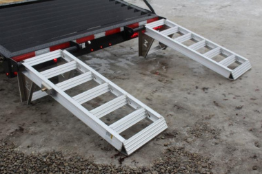 New 2025 Moritz 8' 6" x 22' + 4' Deckover Flatbed w/ Beavertail - Aluminum Ramps - 16,000# GVW