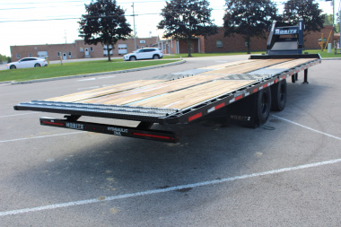 New 2025 Moritz FDGH Hydraulic Tail 30' GOOSENECK Deckover Flatbed Trailer- 22900# GVW