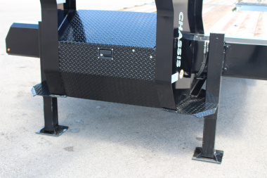 New 2025 Moritz FDGH Hydraulic Tail 30' GOOSENECK Deckover Flatbed Trailer- 22900# GVW