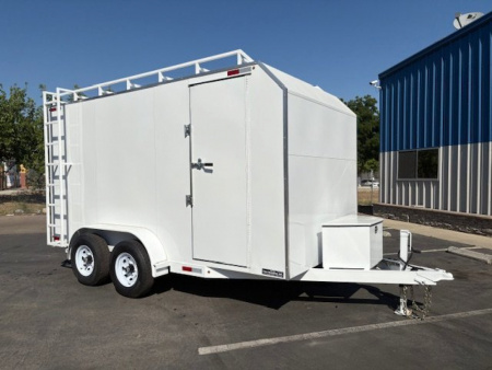 New 2025 TRU 7'x14'x7' Work Horse Trailer 7K White, Black, or Grey