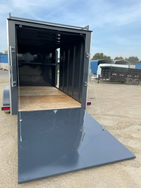 New 2025 TRU 7'x14'x7' Work Horse Trailer 7K White, Black, or Grey