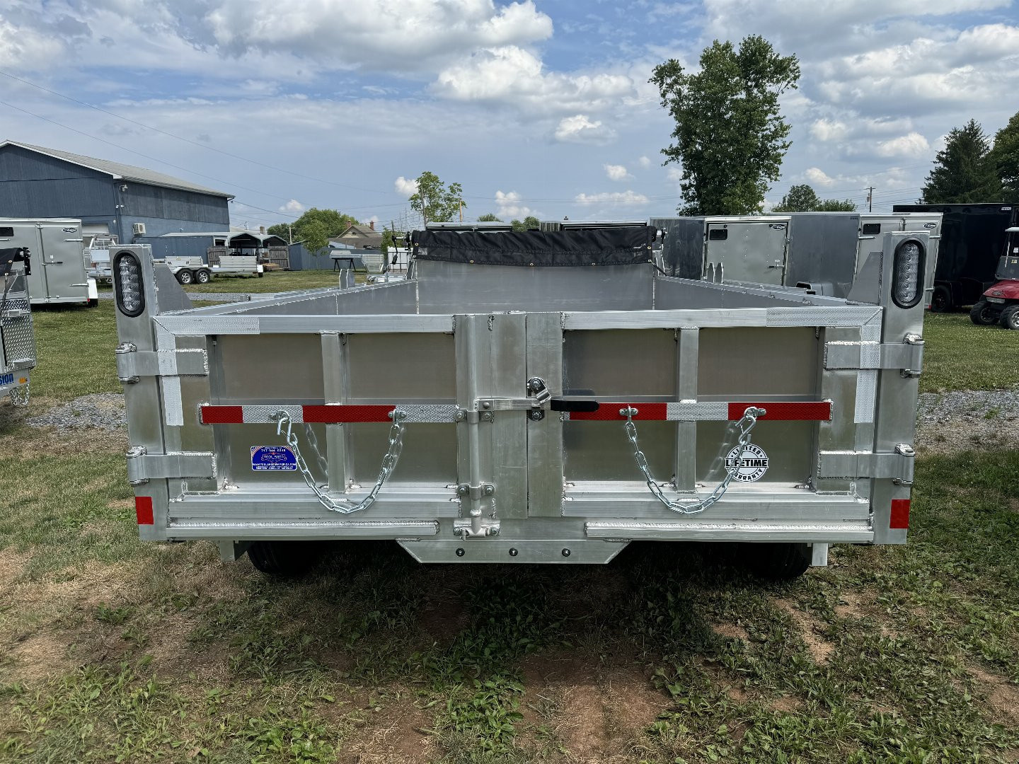 New 2026 Mission MODP7X14 Aluminum 14k Low Pro Dump 2 Foot Sides Dump Trailer