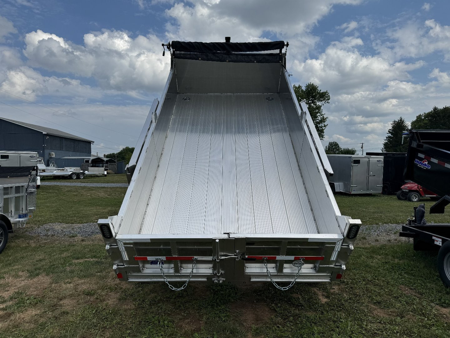 New 2026 Mission MODP7X14 Aluminum 14k Low Pro Dump 2 Foot Sides Dump Trailer