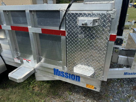 New 2026 Mission MODP7X14 Aluminum 14k Low Pro Dump 2 Foot Sides Dump Trailer