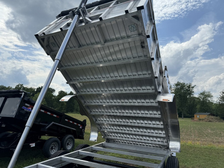 New 2026 Mission MODP7X14 Aluminum 14k Low Pro Dump 2 Foot Sides Dump Trailer