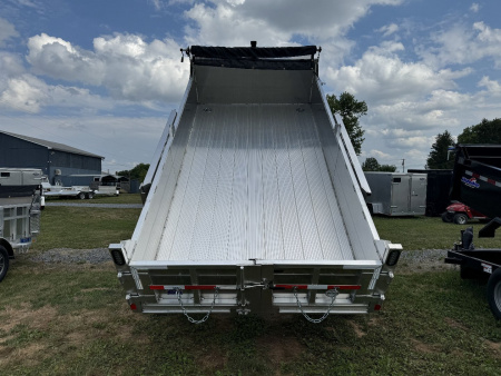 New 2026 Mission MODP7X14 Aluminum 14k Low Pro Dump 2 Foot Sides Dump Trailer