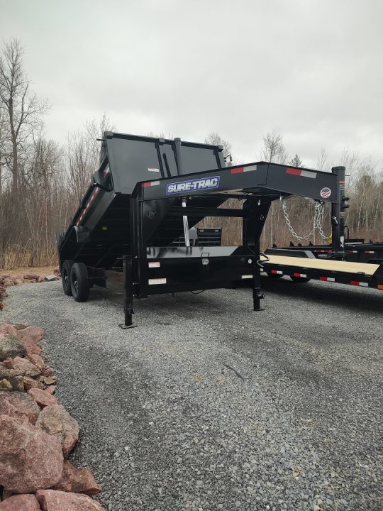 New 2026 Sure-Trac 7x14 Low Profile Gooseneck Dump Trailer 14K