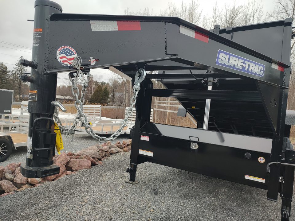 New 2026 Sure-Trac 7x14 Low Profile Gooseneck Dump Trailer 14K