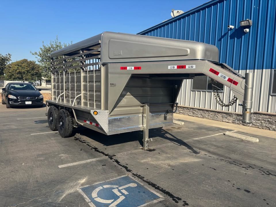 New 2026 GR Trailers Gooseneck Stock Horse Trailer 6'8"x12'