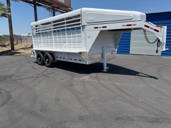 New 2025 GR Trailers Gooseneck Stock Trailer 16'