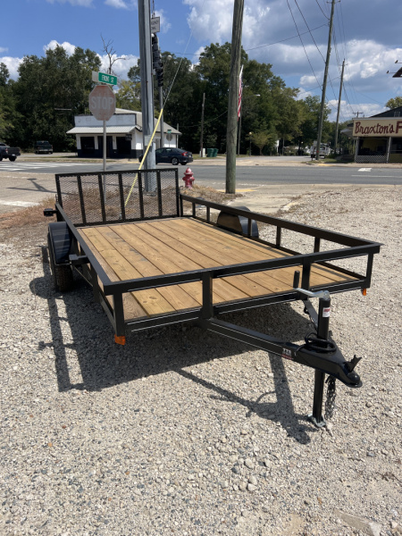 New 2025 P & T 6X14AFG DT Utility Trailer