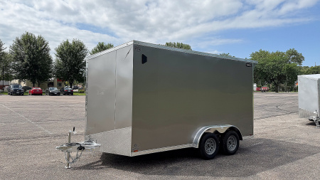 New Lightning 7.5x14 Aluminum Enclosed Trailer - Rear ramp door!