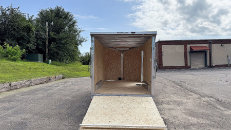 New Lightning 7.5x14 Aluminum Enclosed Trailer - Rear ramp door!